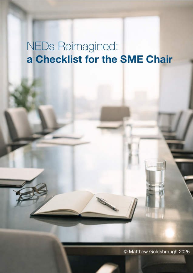 Cover page for NEDs Reimagined: a Checklist for the SME Chair